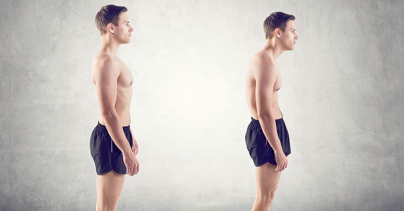 Posture improvement with exercise